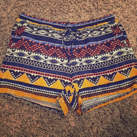 Tribal pattern shorts.