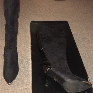 Faux suede boots