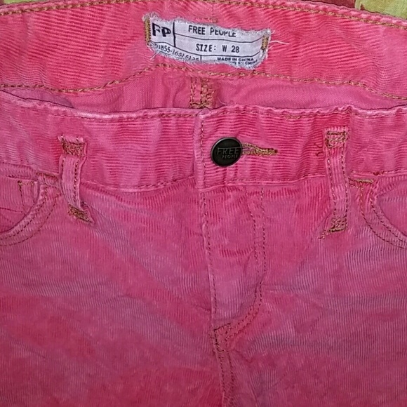Free people fp skinny corduroy grenadine red cords - Picture 4 of 4