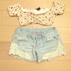 Crop top and short set