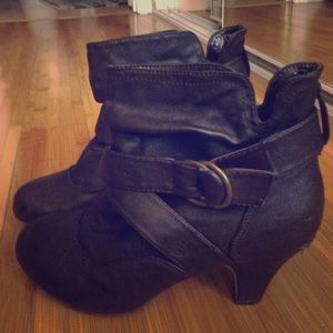 Brown ankle booties