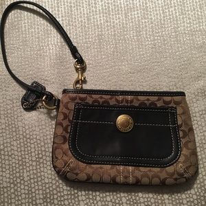 COACH Leather Pocket Wristlet