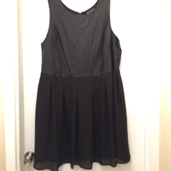 Faux leather dress