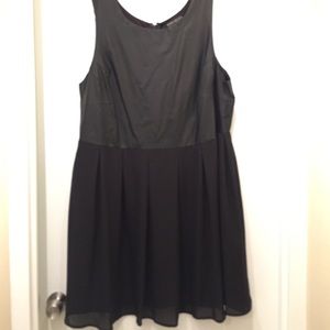 Faux leather dress