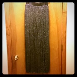 Maxi sparkle sheer skirt with mini underneath