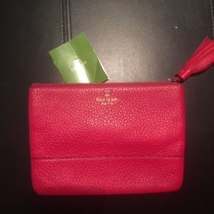 ❌sold❌Authentic Kate Spade Red Leather Clutch