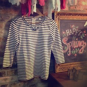 J. Crew Knit Jeweled Top