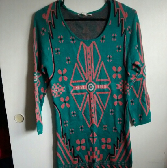 Printed sweater dress!