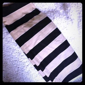 Loft Black and Tan pencil skirt.