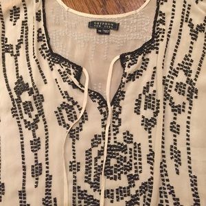 Gryphon New York beaded silk top
