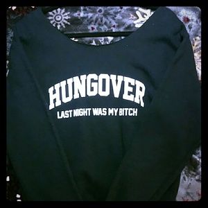 Black Off the Shoulder Sweatshirt NWOT