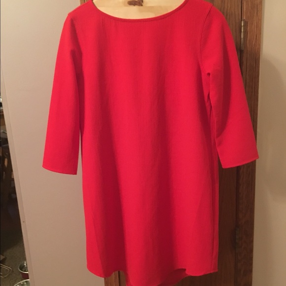BB Dakota red open back shift dress