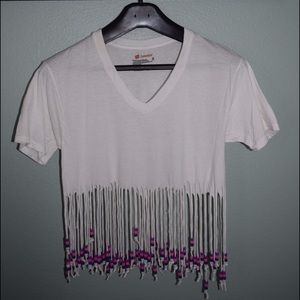 Homemade beaded tee shirt