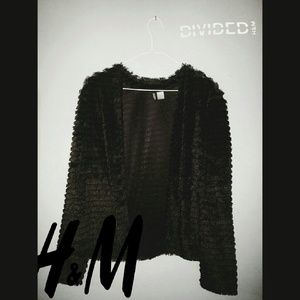 H&M Black Cardigan with Fringe