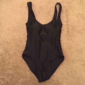 Low back one piece swimsuit