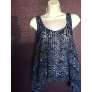 Dark blue knit top