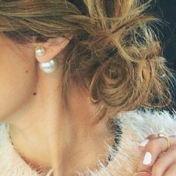 wila Jewelry - SALE!! Double sided pearl earrings trendy