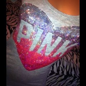 VS PINK Sequined T-shirt