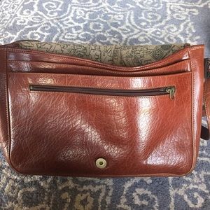 Vintage leather messenger bag