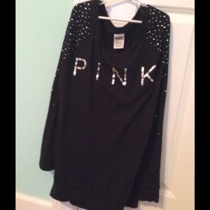 VS PINK long sleeve sequined tee