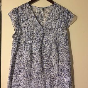 Joie blue and white top