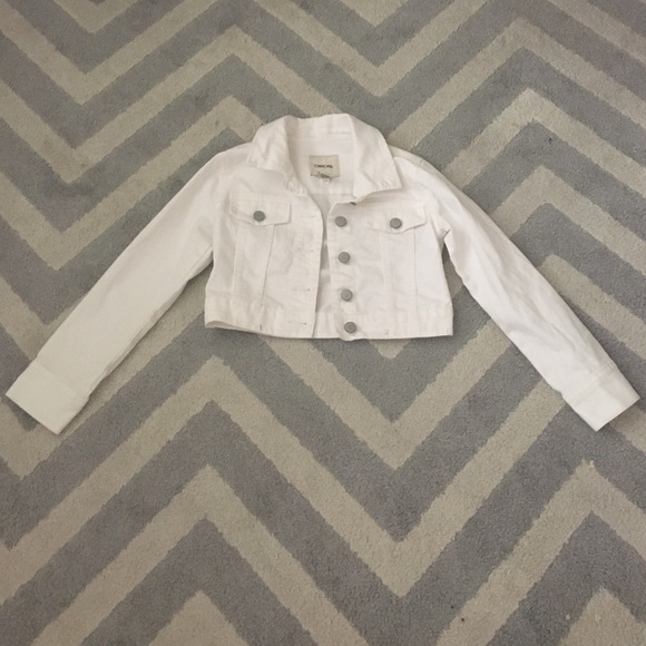 A white denim jacket