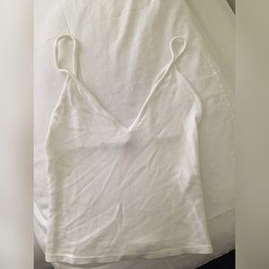 Brandy Melville White T-Shirt Crop Top