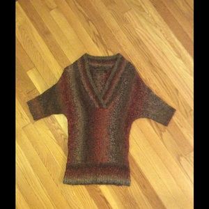 Multi-color short sleeve Express sweater