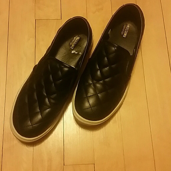 Quilted leather slip on sneakers