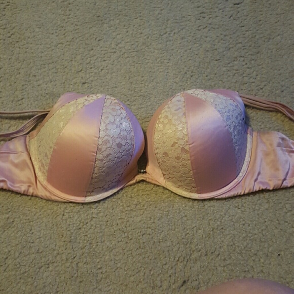 Pink lace victoria's secret bra