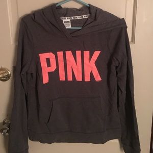 Pink light hooded sweatshirt