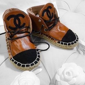 Kids Chanel espadrille boots