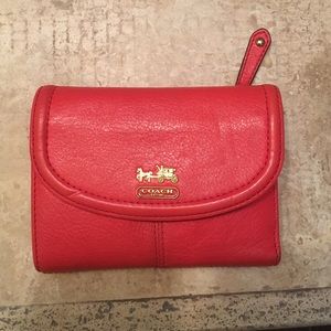 Coral Coach Wallet