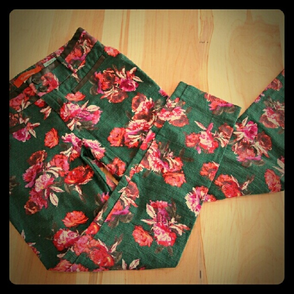 Anthropologie Floral Charlie trousers