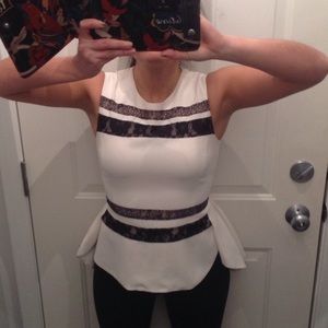 BCBG Peplum Top