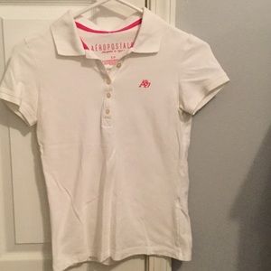 Aeropostale white polo