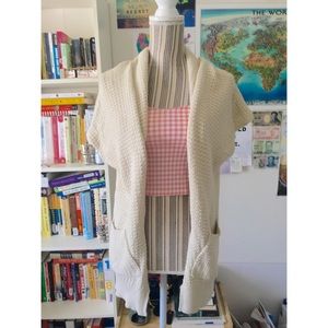 Lucky Brand Knit sleeveless bat-wing cardigan