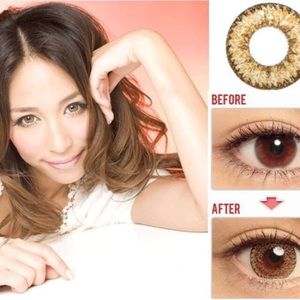 Brown hazel winged contacts contact lenses