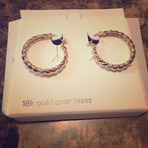 18K gold over brass earrings