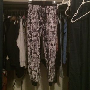 Black And White Joggers