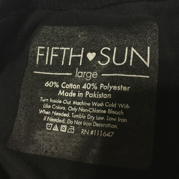 Black long sleeved shirt with white painted hand - Picture 2 of 3