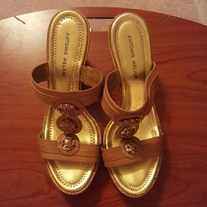 Antonio Melani Cork Wedges Size 10