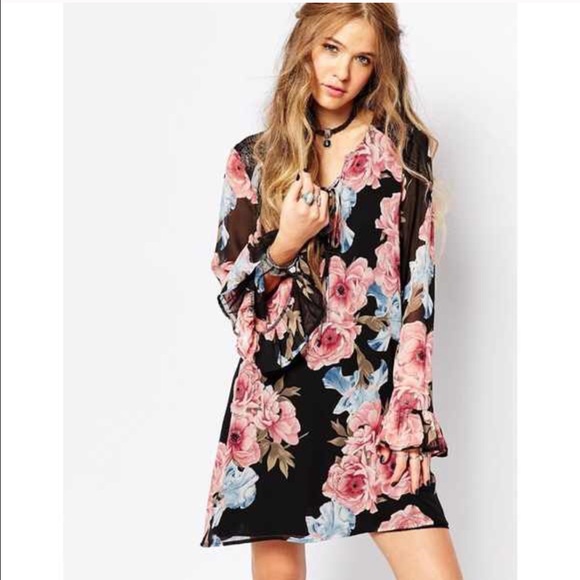 🔴sold-Floral boho dress🔴