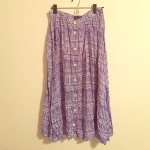 American Apparel patterned midi skirt