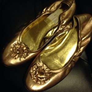 Gold Shoes Loeffler Randall