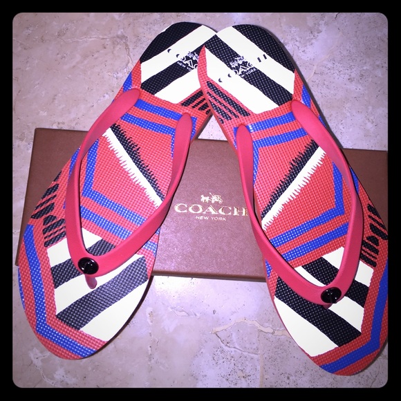 Coach flip flops