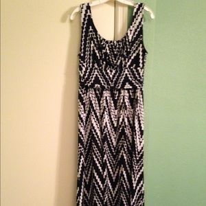 Black and White Chevron Maxi Dress