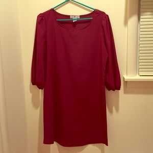 Maroon 3/4 shift dress. Never worn