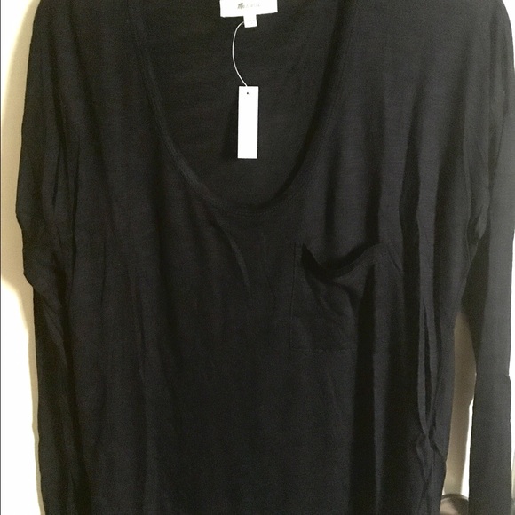Madewell deep scoop neck top