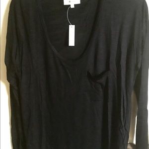 Madewell deep scoop neck top